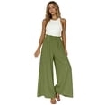 thumbnail image 3 of Dresfit Womens Wide Leg Pants Palazzo Linen Pants Summer 2026 Flowy Baggy Pant Plus Size Lightweight Elastic High Waist Casual Trousers with Pockets S, 3 of 7