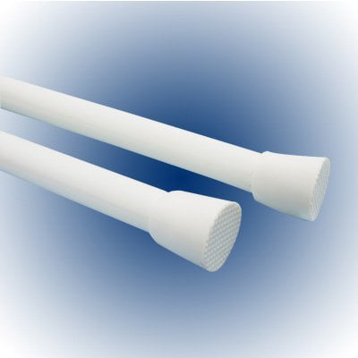 Graber 7/16-Inch Round Spring Tension Rod 11-18" 2 Rods per Pack White 