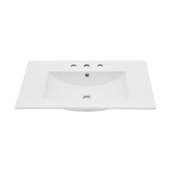 30" Vanity Top Bathroom Sink with 3 Holes