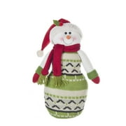 Santa Hat dressed Snowman Beanie Plush by Ganz