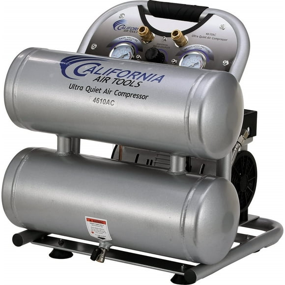 California Air Tools CAT-4610AC Compresseur d'Air Électrique Portable Ultra Silencieux et Sans Huile 1.0 hp 4.6 Gallons Aluminium, Argent