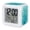 Teal, Aquamarine, Seafoam, Mint, variant on Teal Blue Marble Digital Alarm Clock for Bedrooms, Smart LED Alarm Clock with 7 Color Changing Night Light, Abstract Art Fog Clouds Silent Wake Up Clocks for Sleep Study Cooking 3.2"x3.2"