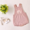 thumbnail image 6 of Douhoow 0-24M Newborn Baby Girls Sleeveless Jumpsuit Knitted Romper Embroidered Rainbow Bodysuit, 6 of 8