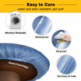thumbnail image 3 of Elastic Fitted Round Tablecloth, Blue Stripes Waterproof Stretch Table Cover for 55"-60" Tables, Watercolor Retro Ombre Abstract Tie Dye Art Washable Outdoor Tablecloths for Patio, Picnic, Camping, 3 of 9