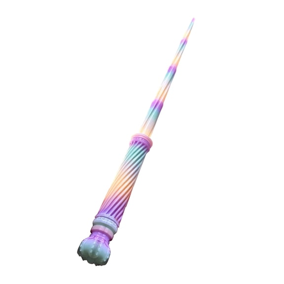 All Ages ' Dress Up & Pretend Play Light Up Wand, Pastel Rainbow Sliding Design, Princess Party Favor, Girl Birthday Gift for Themed Events