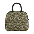 thumbnail image 5 of Insulated Lunch Bag for Women, Floral Print Oxford Fabric Lunch Box, Leakproof Thermal Cooler Tote for Work, School & Picnic, Camo, Camouflage Print, 5 of 5