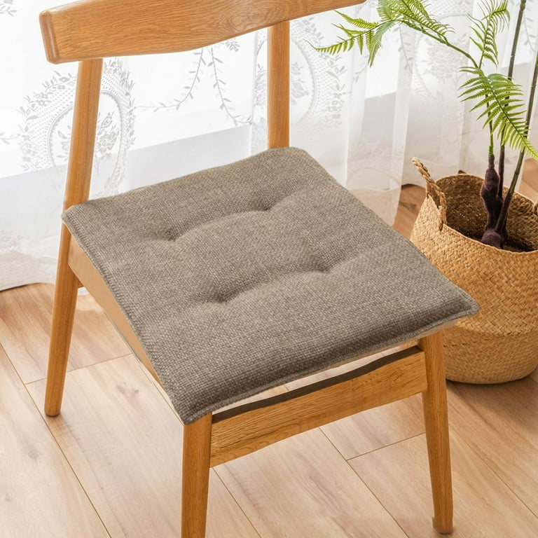 Patio Chair Cushions 17 x 17 Inch Waterproof Outdoor Seat Cushions for Patio Furniture Garden Sofa Couch Chair Pads with Adjustable Straps