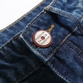 thumbnail image 4 of WREESH Men's Denim Shorts Washed Ripped Jeans Shorts Casual Zipper Middle Waist Pockets Denim Shorts Loose Short Pants Dark Blue, 4 of 9