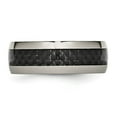 thumbnail image 3 of Chisel Titanium Polished with Black Carbon Fiber Inlay 8mm Band, 3 of 7