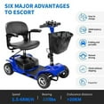 1inchome Foldable 4Wheel Mobility Scooter, Electric Powered Wheelchair