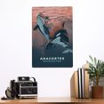 thumbnail image 2 of Anacortes, Washington, Orca, Lithograph (12x18 Aluminum Art, Indoor Outdoor Metal Sign Decor), 2 of 5