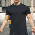 thumbnail image 2 of Men's Quick Dry T Shirts Summer Gym Athletic Running Workout Tees Casual Short Sleeve Round Neck Muscle Tee Shirt, 2 of 4