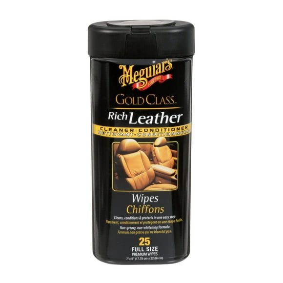 Chiffons de nettoyant et conditionneur pour cuir riche Gold Class(MC) Meguiar’s® G10900C Nettoyant G16216C Meguiar’s®