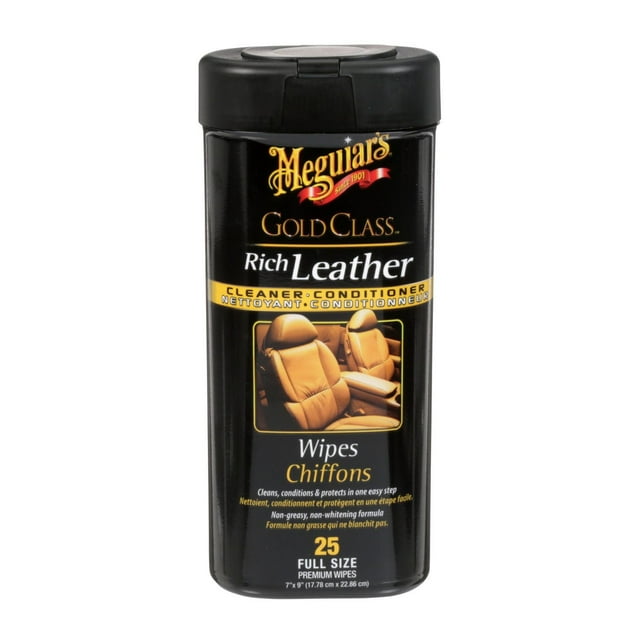 Meguiar's® Gold Class™ Rich Leather Cleaner & Conditioner Wipes G10900C