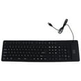 thumbnail image 1 of Roll Up Keyboard Computer Waterproof 109 Keys Silent USB Wired Keyboard, 1 of 7