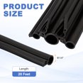 thumbnail image 2 of Uxcell Wires Hider, 20 Feet Long 1/4" Inner Dia Flexible Silicone Cord Cover Snap-fit Cable Protector (Black), 2 of 6