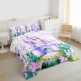 thumbnail image 3 of Feelyou Mystic Princess Castle Bedding Comforter Set, Watercolor Floral Purple Twin Comforter Sets, Teens Kids Girls Women Reversible Bedding Set, Breathable Home Decor, 2 Pieces, 3 of 8