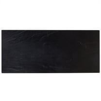American Metalcraft FSLT18 Endurance 8 1/2" x 18" Flat Melamine Platter - Black Faux Slate