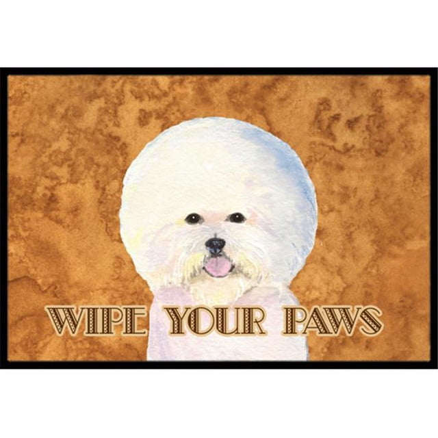 Carolines Treasures SS4878MAT 18 X 27 In. Bichon Frise Wipe Your Paws Indoor Or Outdoor Mat
