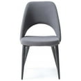 thumbnail image 2 of Set of 2 Blue Faux Leather Metal Dining Chairs, 2 of 3