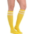 thumbnail image 2 of Amscan 395892. 09 Striped Knee Socks, Yellow Sunshine - Pack of 6, 2 of 3