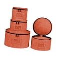 thumbnail image 4 of veasfak 4 Pieces China Storage Containers Dish Storage Containers for Plates Saucers Orange, 4 of 9