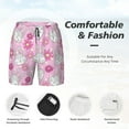 thumbnail image 4 of Kdxio Sunflower Rabbit Print Men's Swim Trunks with Compression Liner 7 Inch Inseam Quick Dry Swim Shorts, 4 of 7