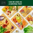 thumbnail image 2 of Luxury Wood Cutting Board for Kitchen - Chopping Board w/Juice Groove & Easy Grip Handle - Organic Wooden Cutting Boards for Meat, Cheese, Fruits & Vegetables (Set of 5), 2 of 6