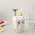 thumbnail image 4 of Zootealy Tooth-shaped Toothbrush Holder Cute Cartoon Tooth-brush Stand Bathroom Supplies Toothholder Razor Holder, 4 of 5