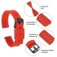 thumbnail image 6 of Uxcell Silicone Watch Band Quick Release Soft Rubber Watch Strap Red/Black 16mm, 6 of 7