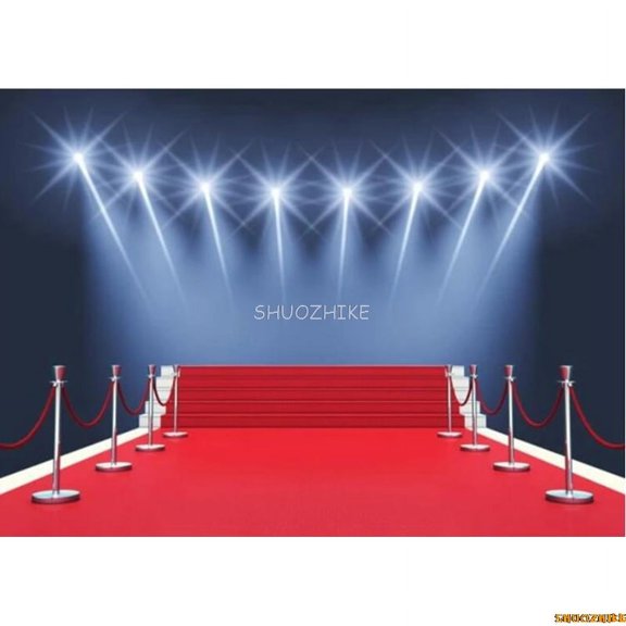 Theater Stage Photography Backdrops Classic Velvet Red Curtains Background Business Eving Speech Birthday Party Photo Props