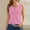 Pink#1, variant on GaThRRgYP Womens Tops Summer Sleeveless,Women's 2025 Summer Solid Color Round Sports for Outer Wear Bottoming Slim Short Green L
