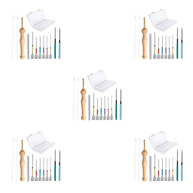 VONKY High-end Texture Punch Needle Tools For Professional Needlework Non-deformable Stitching Punch Type C 5Set