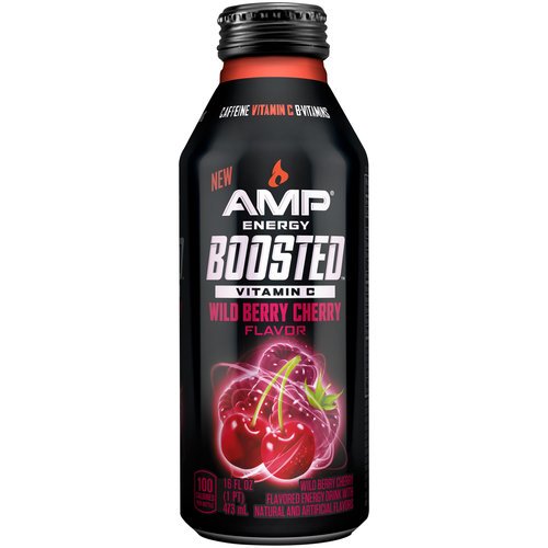 Amp Energy Boosted Wild Berry Cherry Energy Drink 16 fl. oz. Can