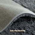 thumbnail image 2 of Sonive 4×6 Feet Fluffy Shaggy Area Rug, Washable Rug Modern Soft Large Neutral Non-Slip for Bedroom Dining Living Room, Dark Grey, 2 of 8