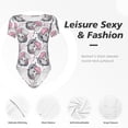 thumbnail image 4 of Saiise Motif Chien Caniche Grenouillère à Manches Courtes Col Rond Pyjama Extensible avec Fermeture à Pression-Grand, 4 of 7