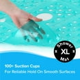 thumbnail image 6 of SlipX Solutions 27 x 27 Extra Large Square Shower Mat in Translucent Aqua, 6 of 8