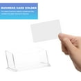 thumbnail image 2 of Raindrops 6Pcs Transparent Plastic Square Business Card Holder for Desktop Organization Card Display 4.1x1.8x1.8in, 2 of 8