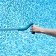 Bluescape 14 ft Telescopic Pool Pole with Easy-Pull Handle, Silver and Teal
