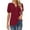 504_Wine, variant on V Neck T Shirts for Women Tops Puff Short Sleeve Shirt Pleated Floral Printed Tunic Blouse Short Sleeve Shirts for Women Black