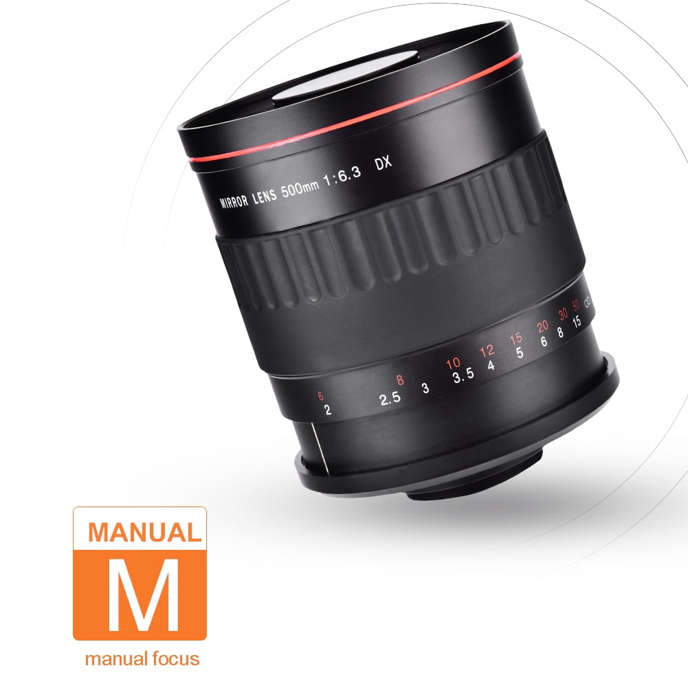 EBTOOLS VBESTLIFE 500mm F6.3 Manual Focus Telephoto Lens Full Frame Camera Lens For DSLR Cameras