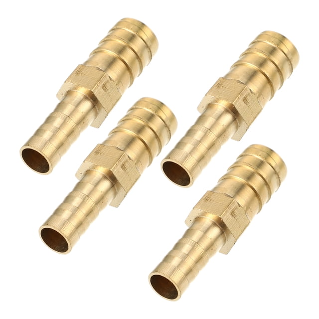 4 piezas 12 mm - 8 mm de forma recta espiga para manguera tubo de púas recto accesorio de tubería conector de manguera de latón
