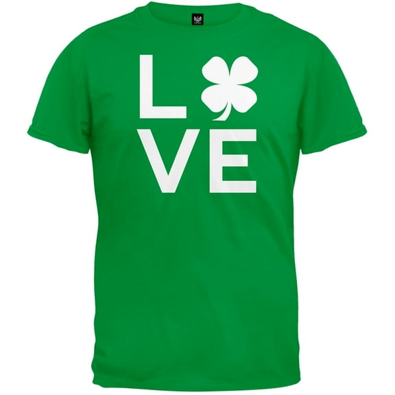 St. Patricks Day - Shamrock Love Green T-Shirt - 2X-Large