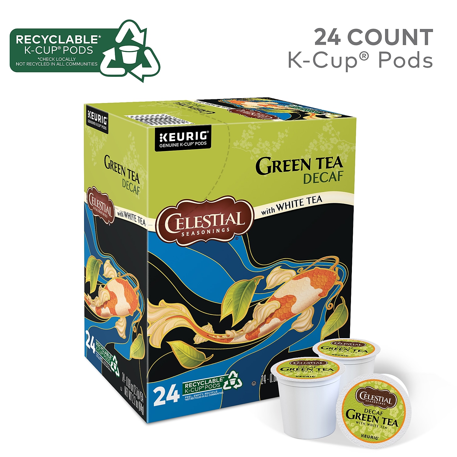 Celestial Seasonings Green Tea Decaf Keurig K-Cup Pods 24/Box 14737 - image 2 of 6