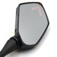 thumbnail image 2 of Motorcycle Dual Light Rearview Mirror Carbon Fiber Dual Light, 2 of 5