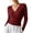 Wine, variant on Lmueinov Womens Long Sleeve Knit Shirts Wrap V-Neck Cropped Pullover Sweater with Ribbed Hem for Women Cross Front Soft Business Casual Tops