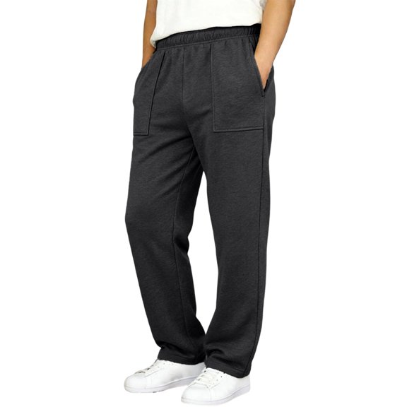 CONROSES Kids Boys Baggy Sweatpants Wide Leg Sweat Pant for Child Solid Elastic Waist Cozy Jogger Trousers with Pockets