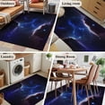 thumbnail image 5 of 3'x5' Rug for Living Room Bedroom, Navy Blue Sky Washable Area Rugs Non-Slip Carpet Mats, Modern Art Stars Indoor Low Pile Area Rug Runner for Kitchen, Mudroom, 5 of 8