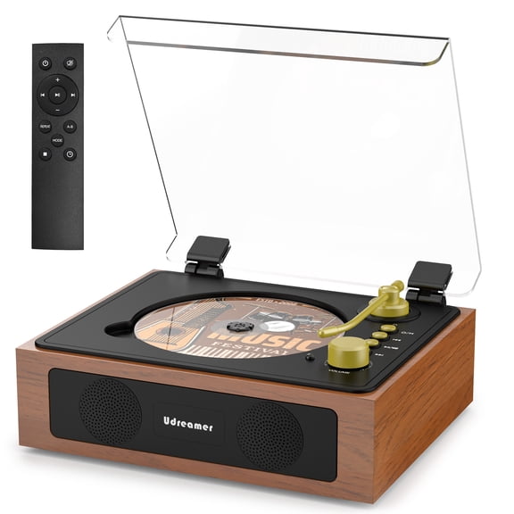 Udreamer Portable CD Players for Home Stereos, Home CD player Portable,CD player with Bluetooth,Stereos for Home | Black