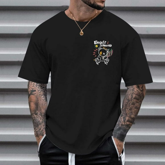T-shirts à Imprimé au Dos pour Hommes Chemise d'Été pour Hommes T-Shirt à Manches Courtes T-Shirts Motif Mode Vêtements Rétro Chemise Décontractée T-Shirt Garçon Col Rond Grandes Tailles T-Shirt Hauts Légers Lot de T-Shirts Hommes Hauts Tee T